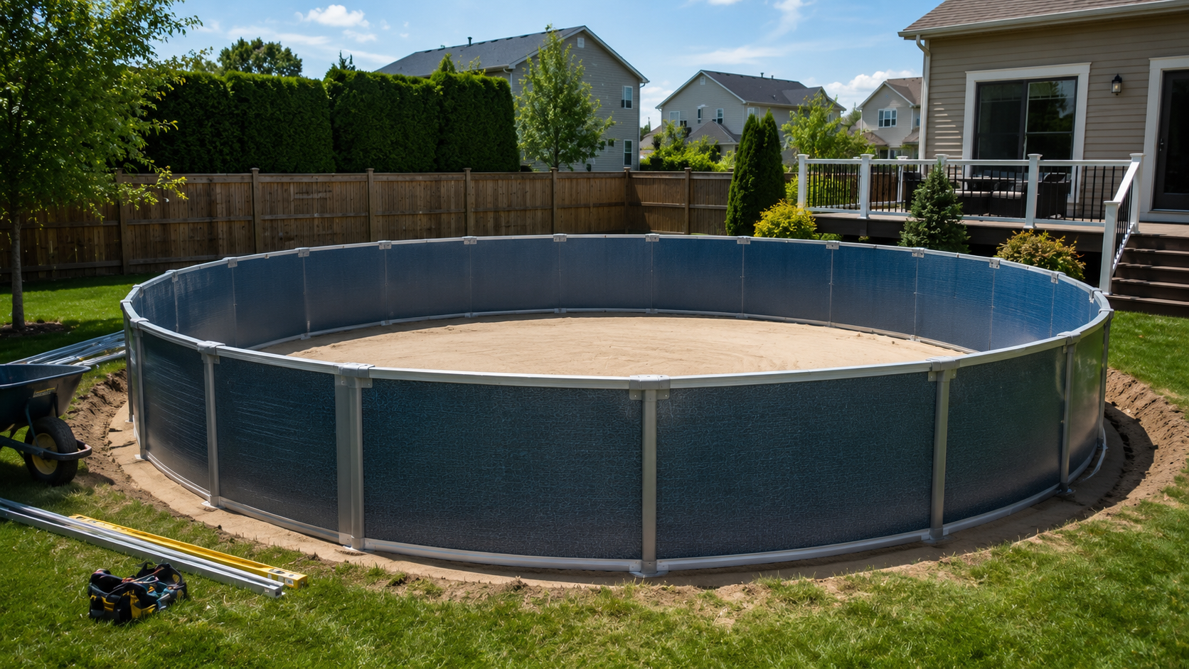 Installation de piscine hors-terre